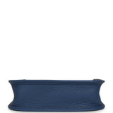 Hermes Evelyne TPM Bleu Tie Clemence Palladium Hardware - Thumbnail View 6