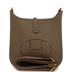 Hermes Evelyne 23 Etoupe Clemence Gold Hardware
