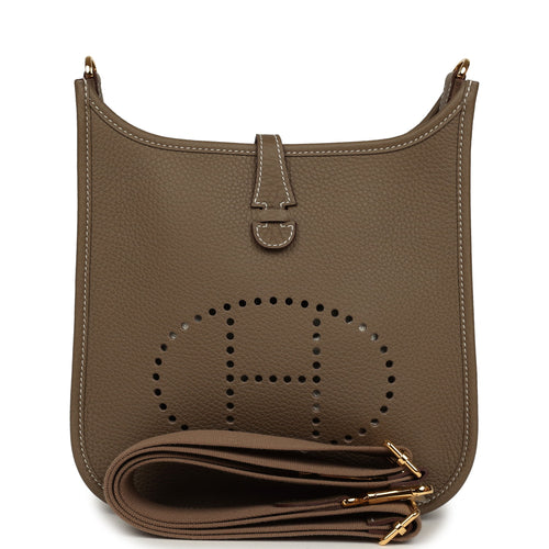 Hermes Evelyne 23 Etoupe Clemence Gold Hardware