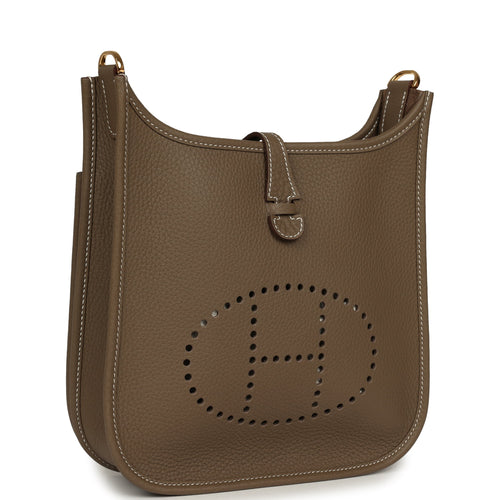Hermes Evelyne 23 Etoupe Clemence Gold Hardware