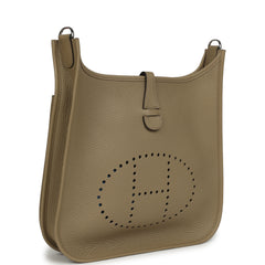 Pre-owned Hermes Evelyne III PM Beige Marfa Clemence Palladium Hardware