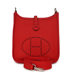 Hermes Evelyne TPM Rouge De Coeur Clemence Palladium Hardware