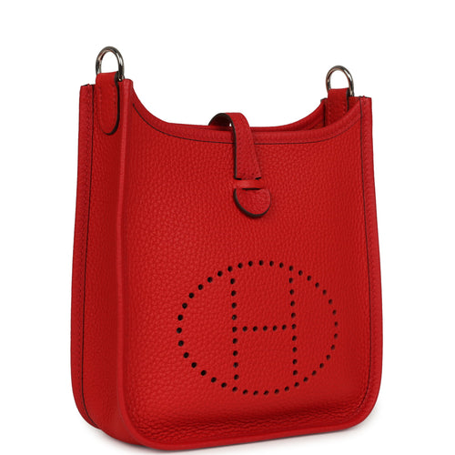Hermes Evelyne TPM Rouge De Coeur Clemence Palladium Hardware