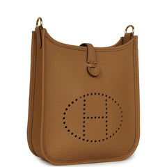 Pre-owned Hermes Evelyne TPM Biscuit Clemence Gold Hardware