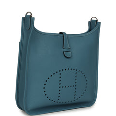 Hermes Evelyne III PM Blue Jean Clemence Palladium Hardware