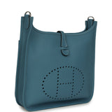 Hermes Evelyne III PM Blue Jean Clemence Palladium Hardware - Thumbnail View 2