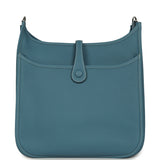 Hermes Evelyne III PM Blue Jean Clemence Palladium Hardware - Thumbnail View 4