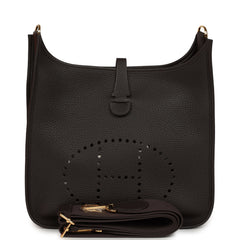 Hermes Evelyne III PM Ebene Clemence Gold Hardware