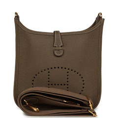 Hermes Evelyne 23 Etoupe Clemence Gold Hardware