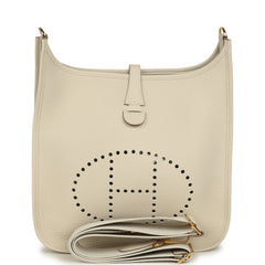Hermes Evelyne III PM Craie Clemence Gold Hardware