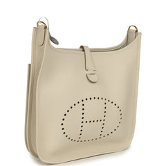 Hermes Evelyne III PM Craie Clemence Gold Hardware