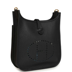Hermes Evelyne 23 Black Clemence Gold Hardware