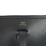Hermes Evelyne 23 Black Clemence Gold Hardware - Thumbnail View 7
