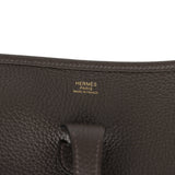 Hermes Evelyne III PM Ebene Clemence Gold Hardware - Thumbnail View 7