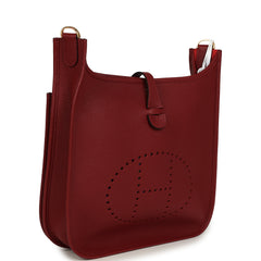 Hermes Evelyne III PM Rouge H Clemence Gold Hardware