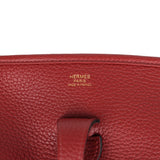 Hermes Evelyne III PM Rouge H Clemence Gold Hardware - Thumbnail View 7