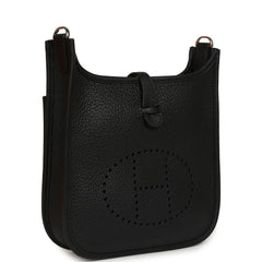 Hermes Evelyne 23 Black Clemence Palladium Hardware