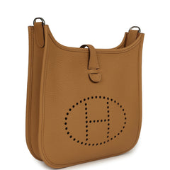 Hermes Evelyne 23 Biscuit Clemence Palladium Hardware