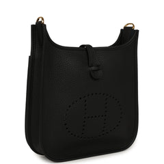 Hermes Evelyne 23 Black Clemence Gold Hardware
