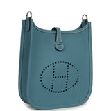 Hermes Evelyne TPM Blue Jean Clemence Palladium Hardware - Thumbnail View 2