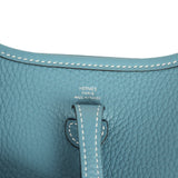 Hermes Evelyne TPM Blue Jean Clemence Palladium Hardware - Thumbnail View 7