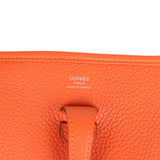 Hermes Evelyne 23 Tangerine Clemence Palladium Hardware - Thumbnail View 7