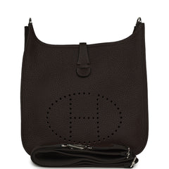 Hermes Evelyne PM Macassar Clemence Palladium Hardware
