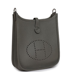 Pre-owned Hermes Evelyne TPM Gris Meyer Clemence Palladium Hardware
