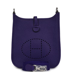 Hermes Evelyne TPM Purple Clemence Palladium Hardware