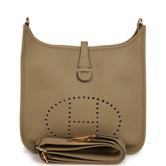 Hermes Evelyne III PM Beige Marfa Clemence Gold Hardware