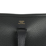 Hermes Evelyne 23 Black Clemence Gold Hardware - Thumbnail View 7