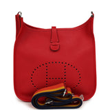 Hermes Evelyne III PM Rouge Casaque Clemence Palladium Hardware - Thumbnail View 1