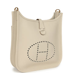 Hermes Evelyne 23 Craie Clemence Gold Hardware