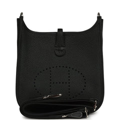 Hermes Evelyne 23 Black Clemence Palladium Hardware