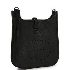 Hermes Evelyne 23 Black Clemence Palladium Hardware