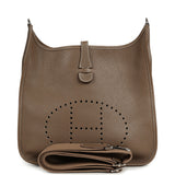 Pre-owned Hermes Evelyne III PM Etoupe Clemence Palladium Hardware - Thumbnail View 1