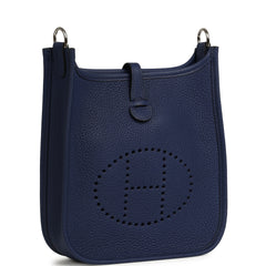 Hermes Evelyne TPM Bleu Saphir Clemence Palladium Hardware