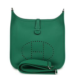 Hermes Evelyne III PM Vert Vertigo Clemence Palladium Hardware