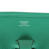 Hermes Evelyne III PM Vert Vertigo Clemence Palladium Hardware - Thumbnail View 7