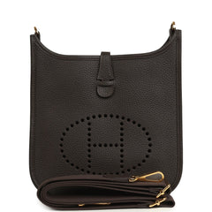 Hermes Evelyne 23 Bai Brun Clemence Gold Hardware