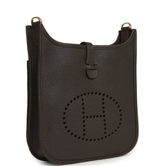 Hermes Evelyne 23 Bai Brun Clemence Gold Hardware