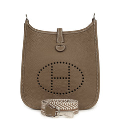 Hermes Evelyne TPM Etoupe Clemence Palladium Hardware