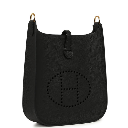 Hermes Evelyne Sellier TPM Black Epsom Gold Hardware