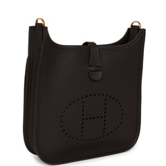 Hermes Evelyne 23 Bai Brun Clemence Gold Hardware