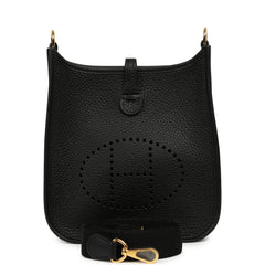 Hermes Evelyne TPM Black Clemence Gold Hardware