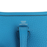 Hermes Evelyne TPM Bleu Zanzibar Clemence Palladium Hardware - Thumbnail View 7