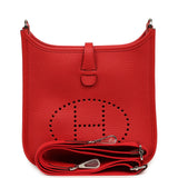 Hermes Evelyne 23 Rouge Radieux Clemence Palladium Hardware - Thumbnail View 1