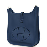 Hermes Evelyne 23 Bleu Tie Clemence Palladium Hardware - Thumbnail View 5