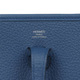 Hermes Evelyne 23 Bleu Tie Clemence Palladium Hardware - Thumbnail View 7