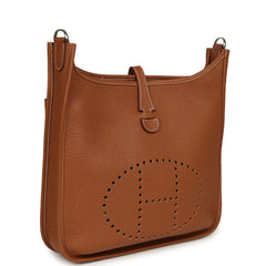 Pre-owned Hermes Evelyne III PM Gold Clemence Palladium Hardware